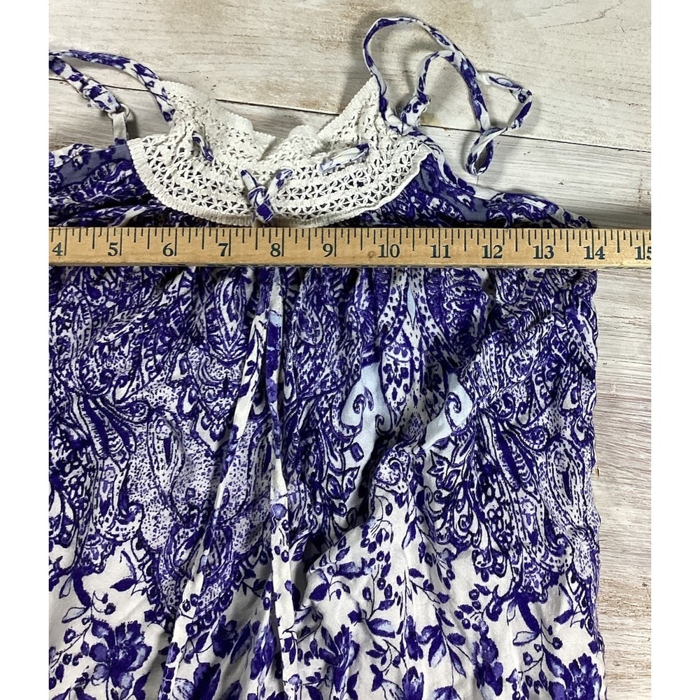 3-Piece Pajama Set Blue And White Floral Women's‎ Medium Blue Willow - Picture 15 of 16